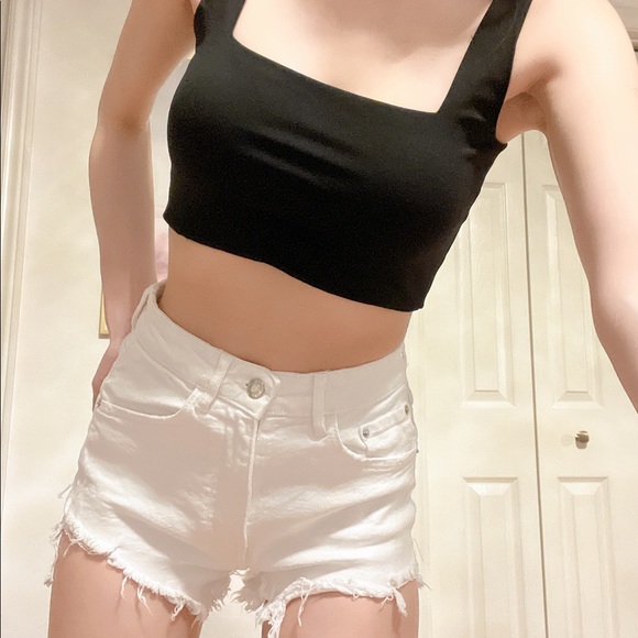 Zara white denim shorts - Picture 2 of 5